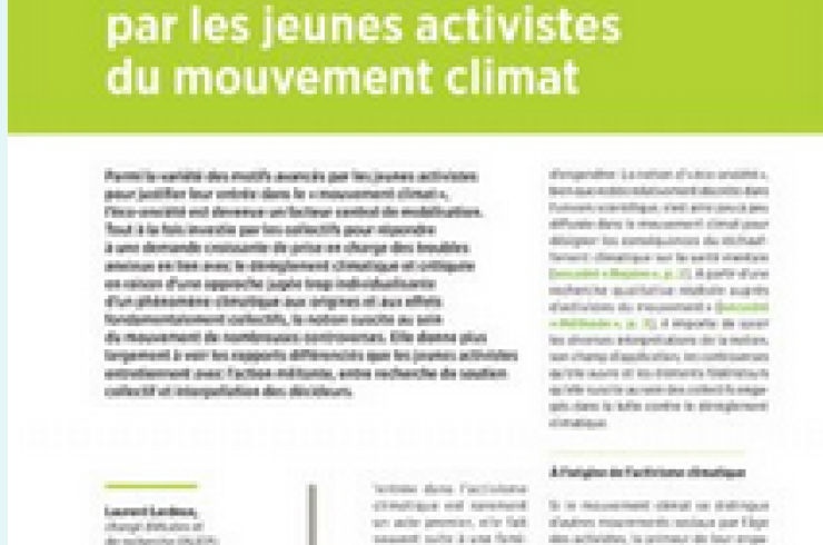 l'éco anxiété vue par les jeunes activistes